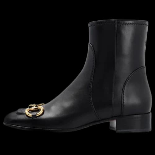 Gucci Horsebit Leather Ankle Boots 'Black' (Women's)