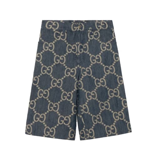 Gucci Jumbo GG denim Short 'Blue Ivory'