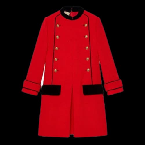 Gucci Velvet-trimmed Retro-tweed Dress 'Red' (Women's)