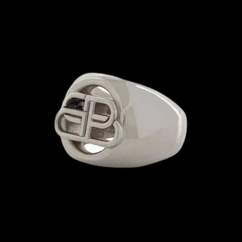 Balenciaga BB Signet Ring 'Silver'
