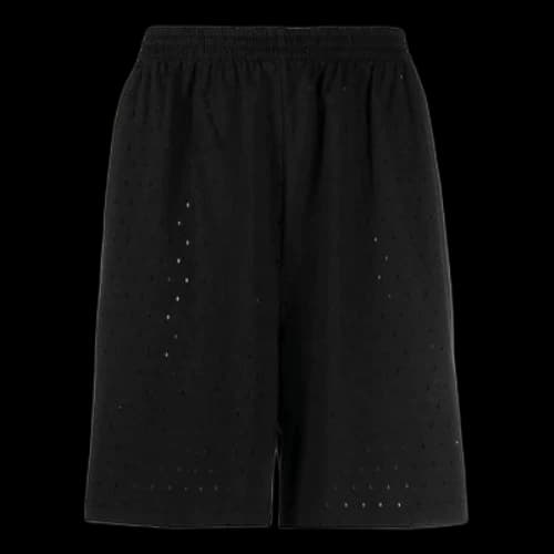 Balenciaga Perforated Elastic Waistband Shorts 'Black'