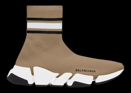 Balenciaga Speed 2.0 Recycled Knit Beige Stripes