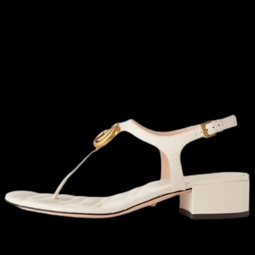 Gucci Double G Sandal 'White Leather' (Women's)