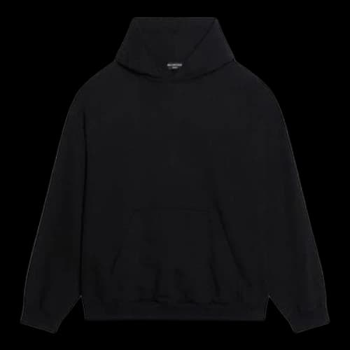 Balenciaga Worldwide Logo Popover Hoodie 'Black Yellow'