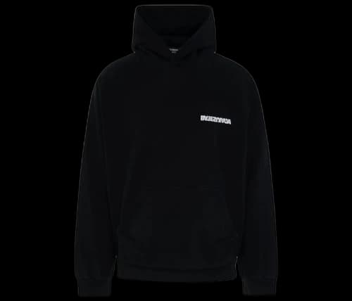 Balenciaga Wide Fit Hoodie Black