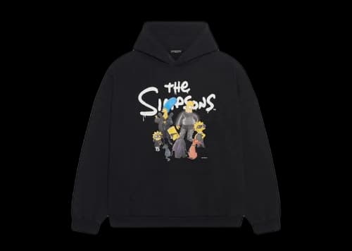 Balenciaga x The Simpsons Wide Fit Hoodie Black