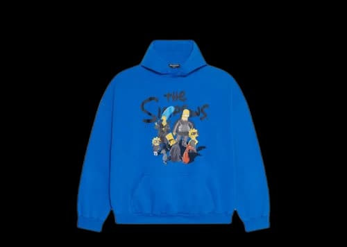 Balenciaga x The Simpsons Wide Fit Hoodie Indigo