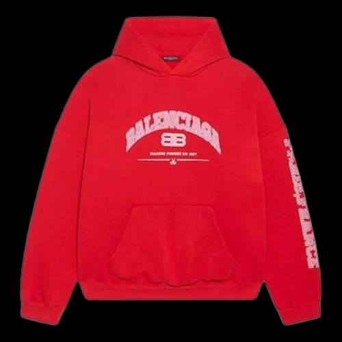 Balenciaga Maison Balenciaga Hoodie Wide Fit 'Red'