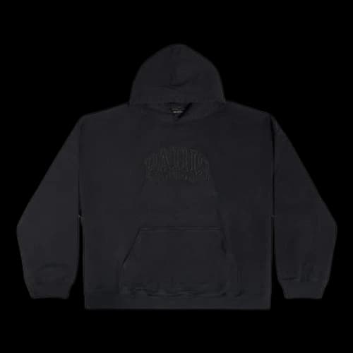 Balenciaga Cities Paris Hoodie Wide Fit 'Black'