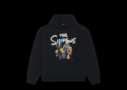 Balenciaga x The Simpsons Womens Wide Fit Hoodie Black