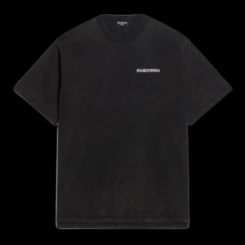 Balenciaga Turn Slit T-Shirt Black