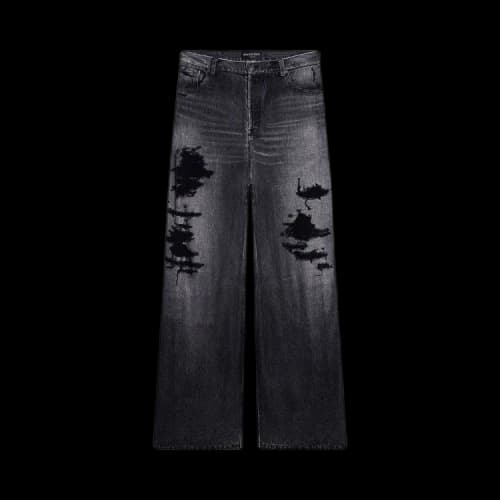 Balenciaga Trompe L'Œil Large Baggy Trousers 'Dirty Grey'