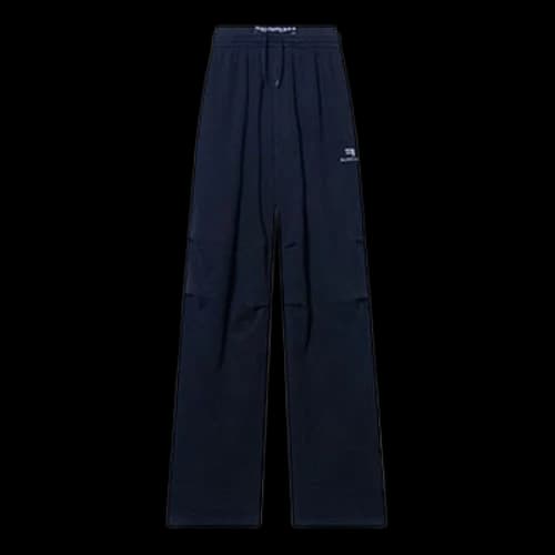 Balenciaga Sporty B Logo Band Wide-Leg Track Pants 'Black'