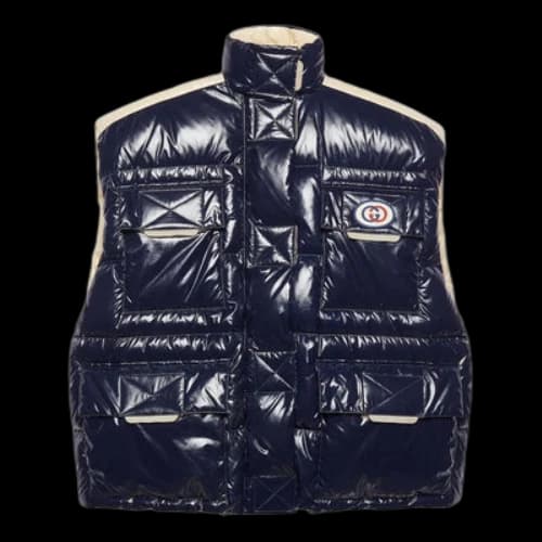 Gucci Reversible padded nylon vest jacket 'Dark Blue' (Women's)