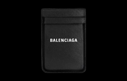 Balenciaga Cash Magnet (2 Card Slots) Phone Card Holder Black/White