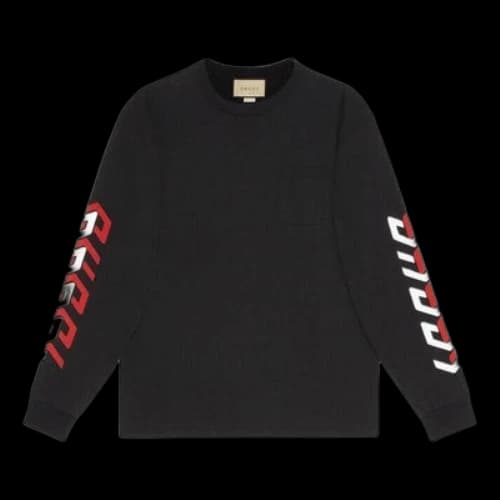 Gucci Cotton T-Shirt With Gucci Mirror Print 'Black'