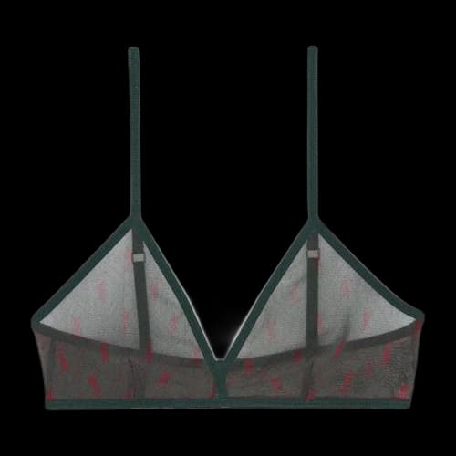Saint Laurent Monogram Bra 'Vert/Bordeaux'
