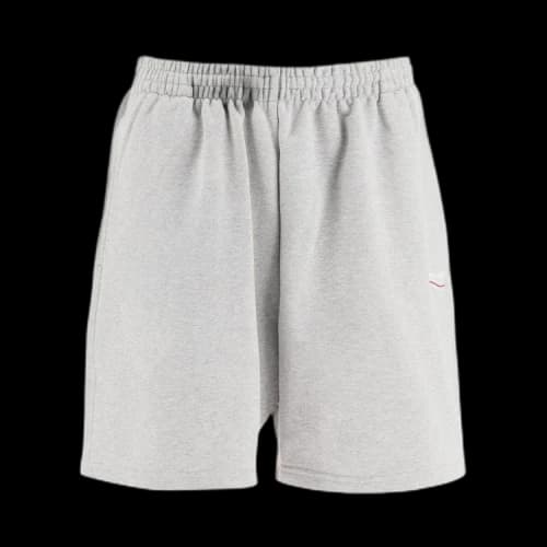 Balenciaga Sweat Shorts 'Heather Grey/White/Red'