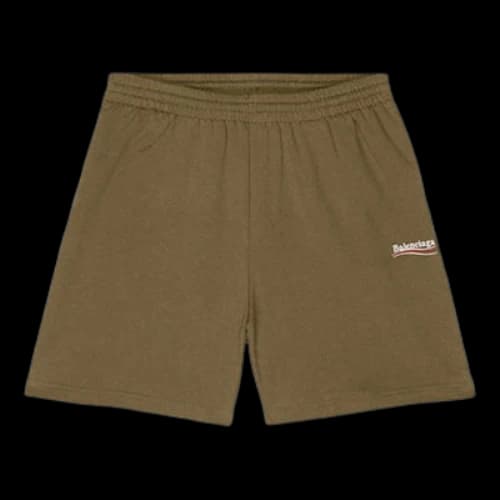 Balenciaga Political Campaign Sweat Shorts 'Khaki'