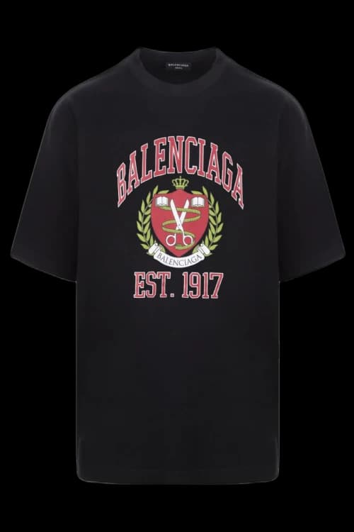 Balenciaga College Oversized T-shirt Black/Red/White