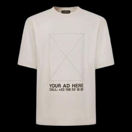 Balenciaga YOUR AD HERE Oversized T-shirt 'Beige'