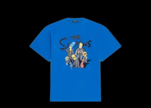 Balenciaga x The Simpsons Oversized T-Shirt Indigo