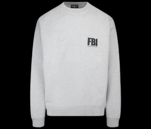 Balenciaga FBI Crewneck Sweatshirt Grey