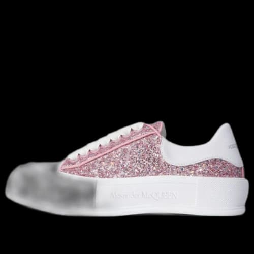 Alexander McQueen Glitter Deck Plimsoll 'Rose Pink' (Women's)