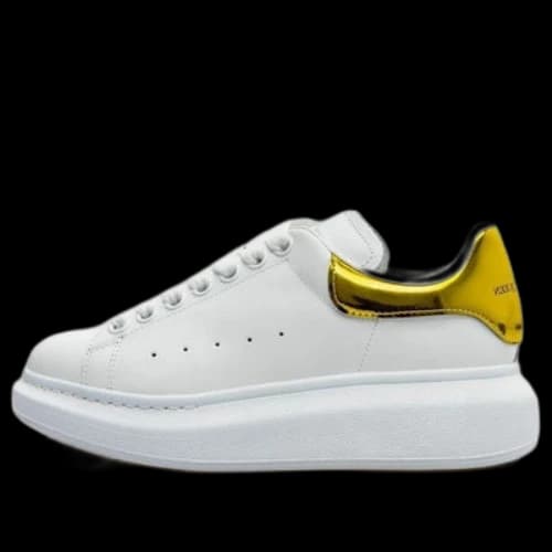 Alexander McQueen Oversized Sneaker 'White Yellow Metallic' (Women's)