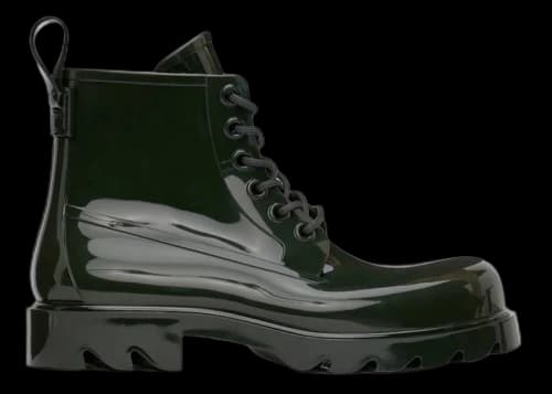 Bottega Veneta Stride Lace Up Ankle Boot Dark Green