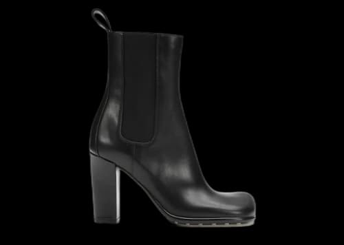 Bottega Veneta Storm Moulded Toe Leather Chelsea Boot Black (Women's)