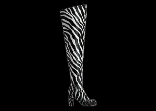 Bottega Veneta Storm Thigh High Boots White Black (Women's)