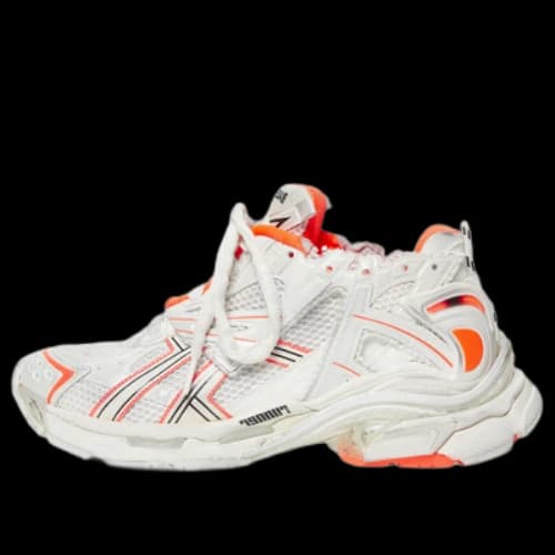 Balenciaga Runner Sneakers 'White Fluo Orange Mesh and Nylon' (Women's)