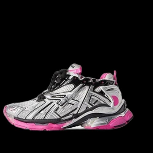 Balenciaga Runner Sneakers 'Silver White Pink Mesh and Nylon' (Women's)