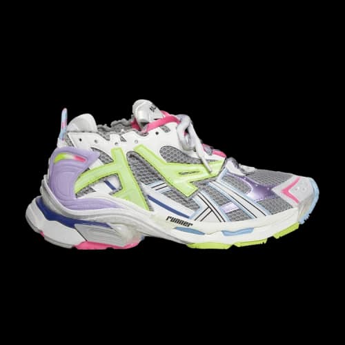 Balenciaga Runner Sneaker 'Grey Light Purple Neon Yellow'