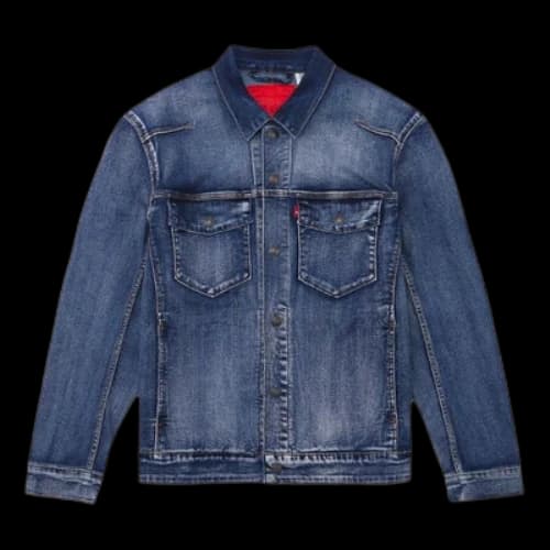 LEVI'S Levis lapel Retro Denim Jacket Denim Blue