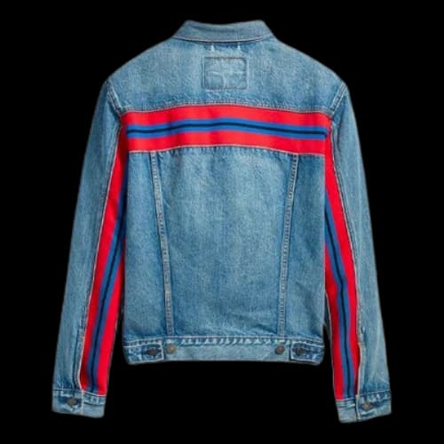 To Be Defined Levis Chest Pocket Lapel Denim Jacket For Men Blue