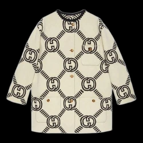 Gucci Reversible Interlocking G Wool Cardigan 'Black Ivory' (Women's)