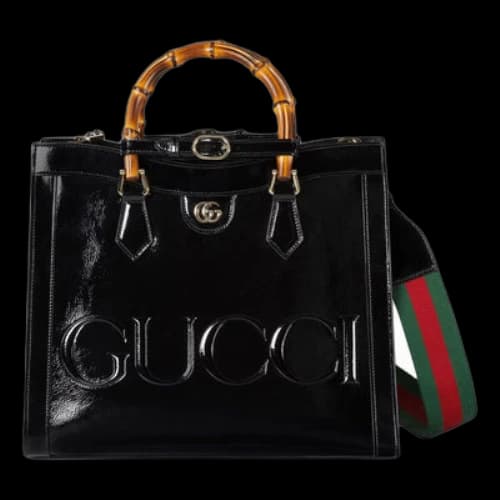 Gucci Diana Medium Tote Bag 'Black Leather' (Women's)