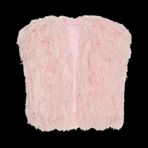 Gucci Vest With Feathers 'Light Pink'