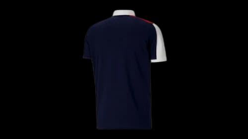 Puma Essentials Block Short Sleeve Polo Shirt Blue