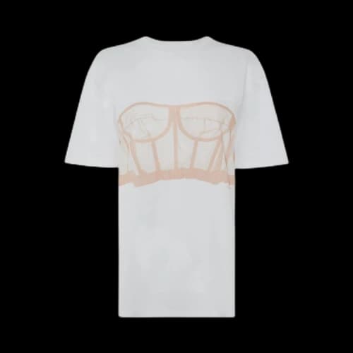 Alexander McQueen Corset T-Shirt 'White/Rose'