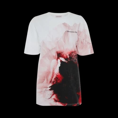 Alexander McQueen Paper Flower T-Shirt 'Rose Gold'
