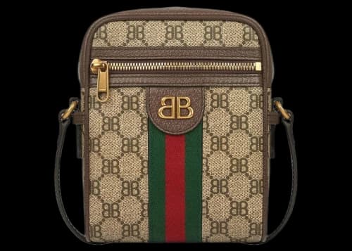 Gucci x Balenciaga The Hacker Project Shoulder Zip Bag Beige