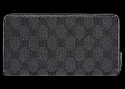 Gucci x Balenciaga The Hacker Project Continental Zip Wallet Black