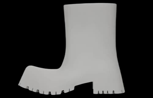 Balenciaga Trooper Rubber Boot Grey
