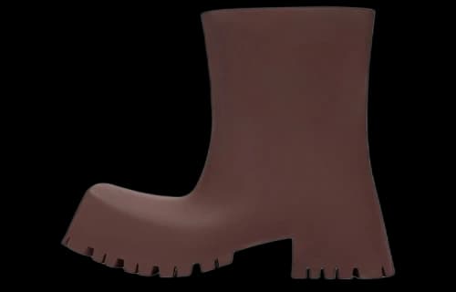 Balenciaga Trooper Rubber Boot Brown