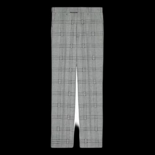 Gucci Horsebit Check Wool Tailored Pant 'Grey Black'