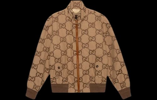 Gucci Jumbo GG Canvas Jacket 'Beige Ebony'