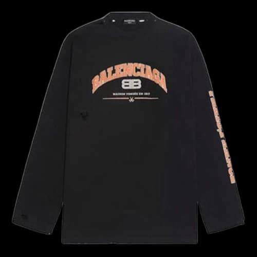 Balenciaga Maison Balenciaga Long Sleeve T-Shirt 'Black'